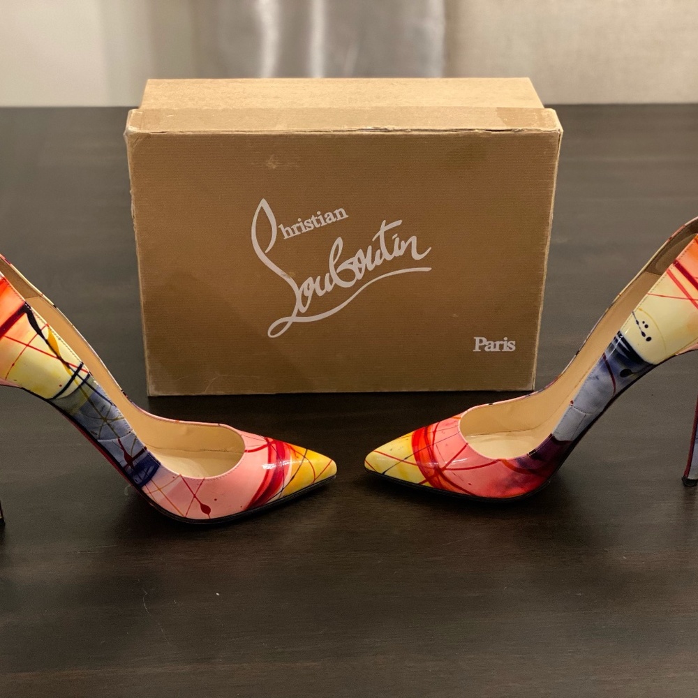 Christian Louboutin Pigalle Paint Splatter 42